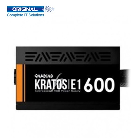 Gamdias Kratos E1-600 600W RGB Non-Modular Power Supply