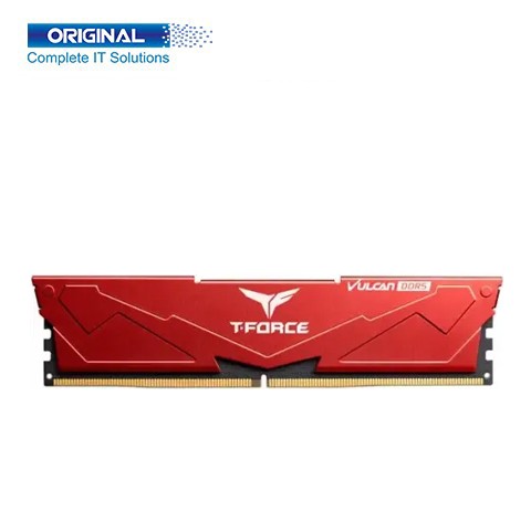 Team VULCAN RED 32GB (16x2) DDR5 5600MHz Gaming Desktop RAM