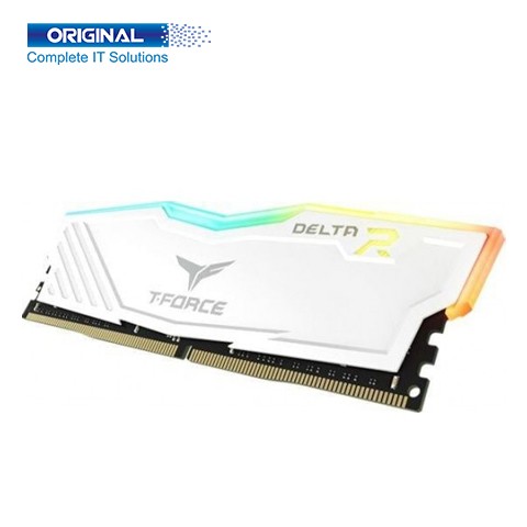 Team T-Force Delta 8GB 2666MHz DDR4 RGB White Desktop Ram