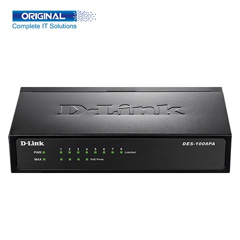 D-Link DES-1008P 8-Port Desktop Switch with 4 PoE Ports