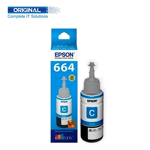 Epson 664 Cyan Original Ink Bottle (C13T664200)