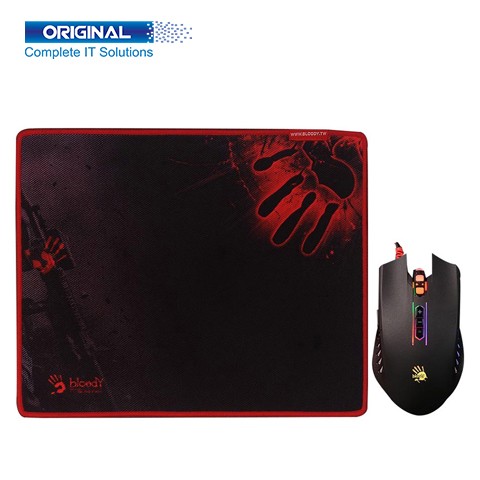 A4Tech Bloody Q8181S Neon X'Glide Gaming Mouse & Mouse Pad Combo