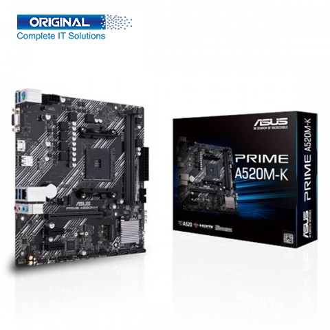 Asus Prime A520M-K Micro ATX DDR4 AMD AM4 Socket Motherboard