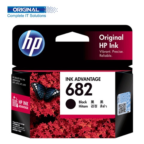 HP 682 Black Original Ink Advantage Cartridge-(F6V27AA)