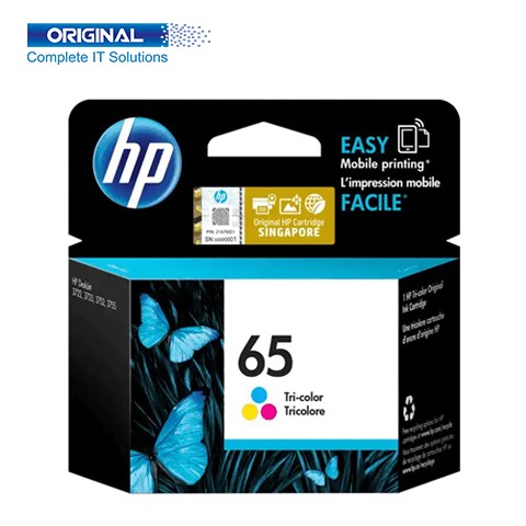 HP 65 Tri-Color Original Ink Cartridge (N9K01AN)