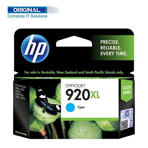 HP 920XL High Yield Cyan Original Ink Cartridge (CD972AA)