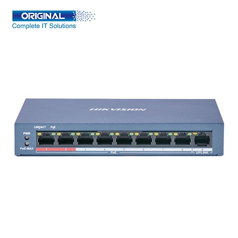 Hikvision DS-3E0109P-E/M(B) 8-Port Fast Ethernet Unmanaged POE Switch
