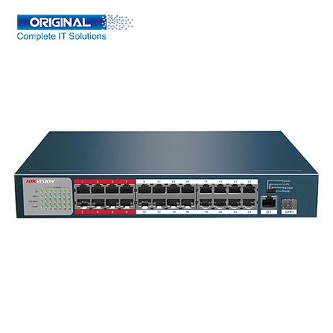 Hikvision DS-3E0326P-E/M(B) 24-Port Fast Ethernet Unmanaged POE Switch