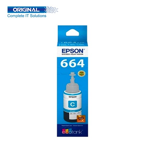 Epson 664 Cyan Original Ink Bottle (C13T664200)