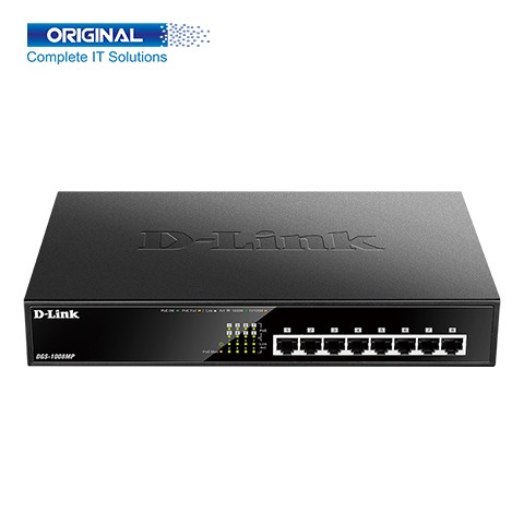 D-Link DGS-1008MP 8-Port 10/100 Unmanaged Desktop Switch