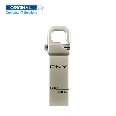 PNY Hook Attache 64GB USB 3.0 Silver Pen Drive