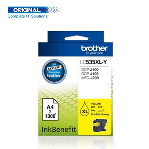 Brother LC-535XL Yellow Original Ink Cartridge