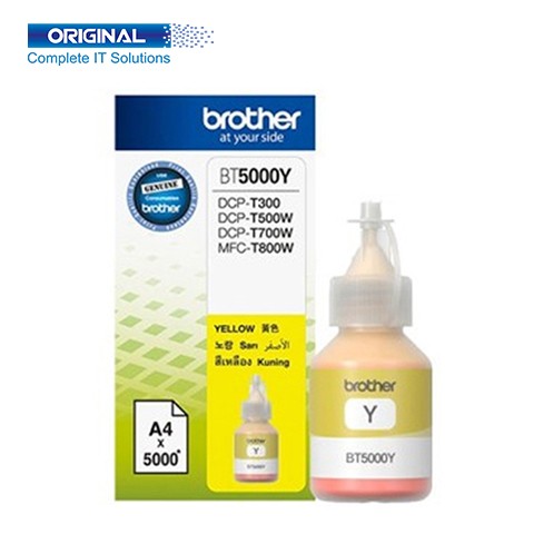 Brother BT5000 Yellow Original Ink Bottle Cartridge