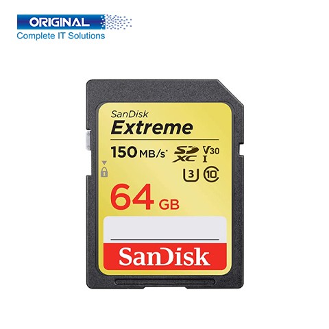 Sandisk Extreme 64GB Class 10 SDXC Flash Memory Card