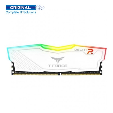 Team T-Force Delta 8GB 2666MHz DDR4 RGB White Desktop Ram