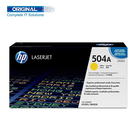 HP 504A Yellow Original Color LaserJet Toner (CE252A)