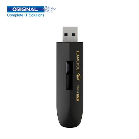 Team C186 32GB USB 3.2 Black Pen Drive