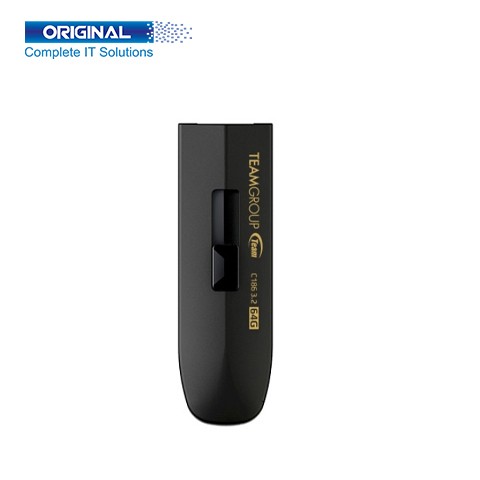 Team C186 64GB USB 3.2 Black Pen Drive