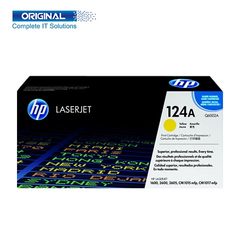 HP 124A Yellow Original Color LaserJet Toner (Q6002A)