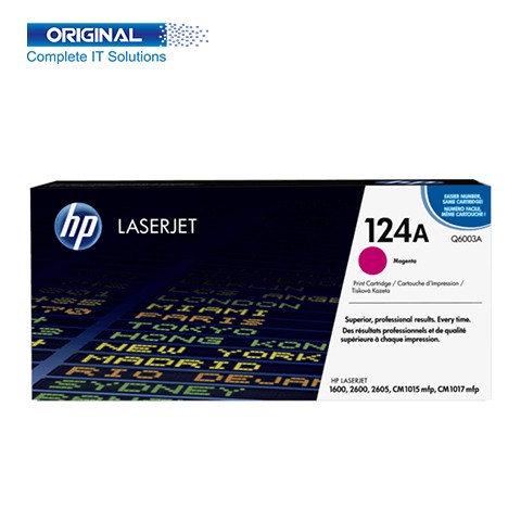 HP 124A Magenta Original Color LaserJet Toner (Q6003A)