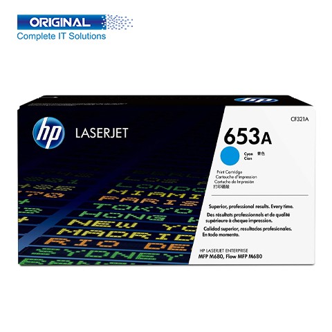 HP 653A Cyan Original LaserJet Toner Cartridge (CF321A)