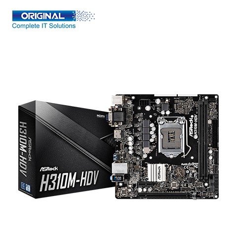 Asrock H310M-HDV DDR4 9th and 8th Gen Micro Atx Motherboard