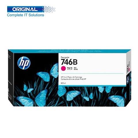 HP 746B 300-ml Magenta DesignJet Ink Cartridge-3WX37A