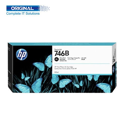 HP 746B 300-Ml Photo Black DesignJet Ink Cartridge