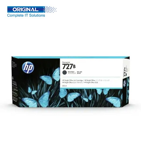 HP 727B 300-ml DesignJet Matte Black Ink Cartridge 3WX19A