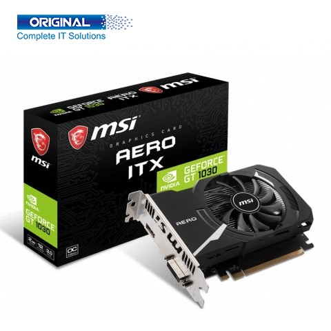 MSI GeForce GT-1030 AERO ITX 2GD4 OC GDDR4 Graphics Card