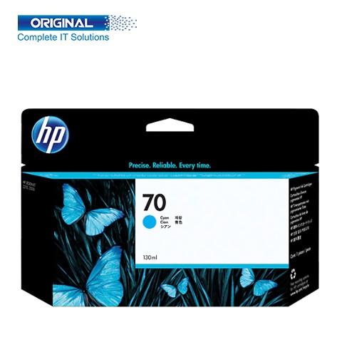 HP 70 130-ml Cyan DesignJet Ink Cartridge C9452A