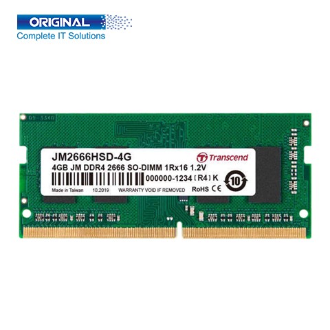 Transcend 4GB DDR4 2666MHz SO-DIMM Laptop RAM