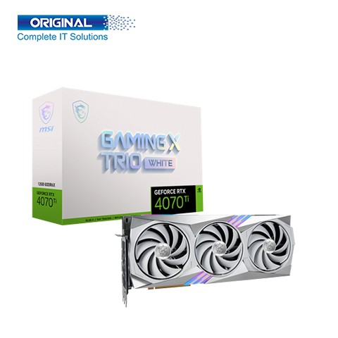 MSI GeForce RTX 4070 Ti GAMING X TRIO WHITE 12G GDDR6X Graphics Card