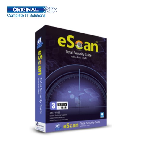 eScan Internet Security 3 User 1 Year