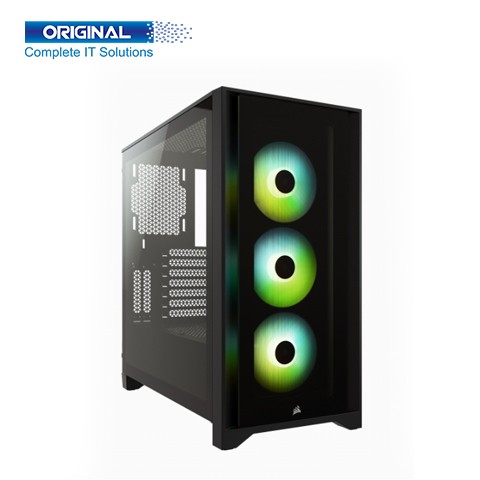 Corsair iCUE 4000X RGB Tempered Glass Mid-Tower Casing Black