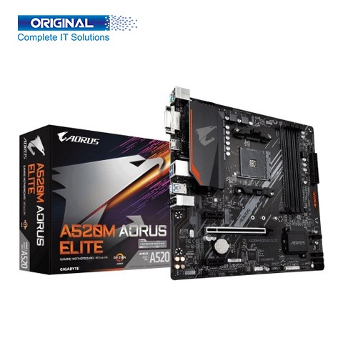 Gigabyte A520M Aorus Elite DDR4 RAM AMD AM4 ATX Gaming Motherboard