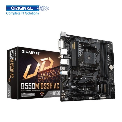 Gigabyte B550M DS3H AC AMD Micro ATX Gaming Motherboard
