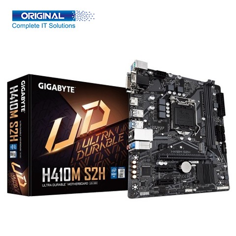 Gigabyte H410M S2H DDR4 10th Gen Intel LGA1200 Socket Micro ATX Motherboard