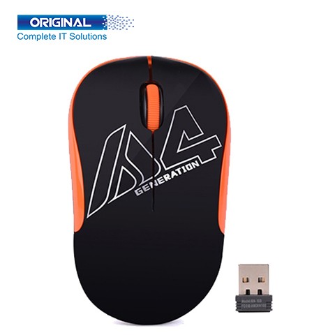 A4TECH G3-300N Black-Orange V-Track Wireless Mouse