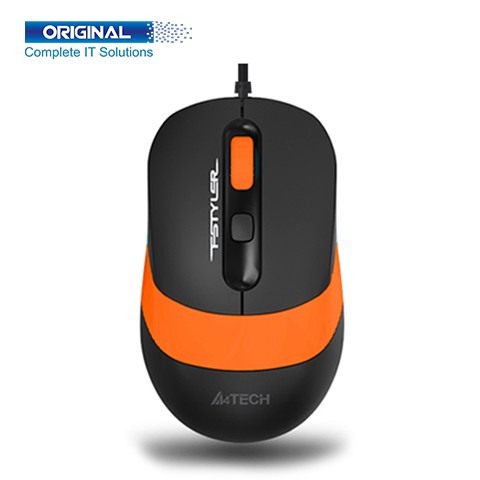A4 Tech FM10 Fstyler Black Orange Wired Optical Mouse