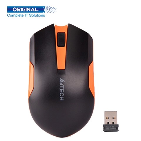 A4TECH G3-200N V-TRACK Black-Orange Wireless Mouse