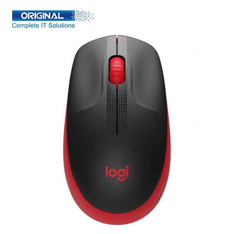 Logitech M190 Full-Size Wireless Red Mouse