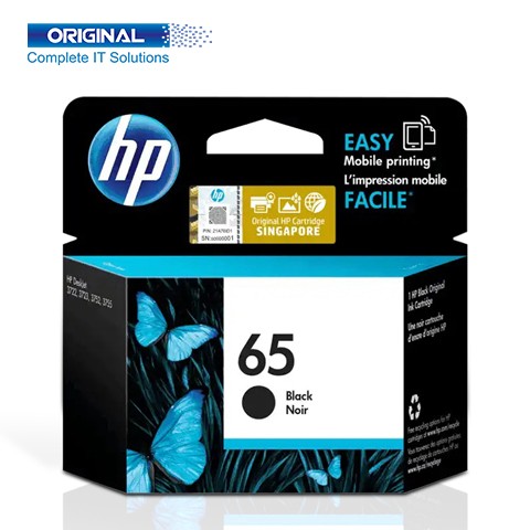 HP 65 Black Original Ink Cartridge (N9K02AN)