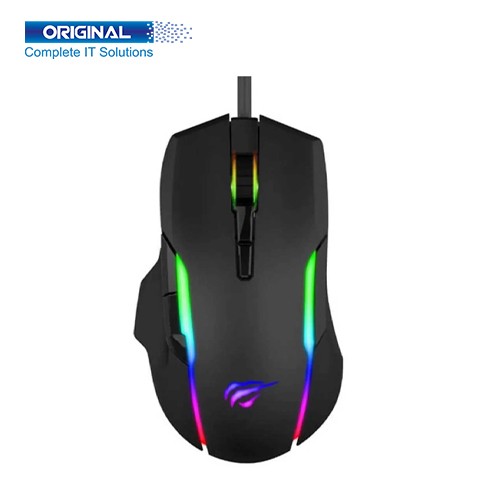 Havit MS1012A RGB Backlit Wired Black Programmable Gaming Mouse