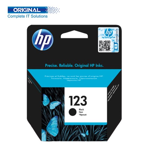 HP 123 Black Original Ink Cartridge (F6V17AE)