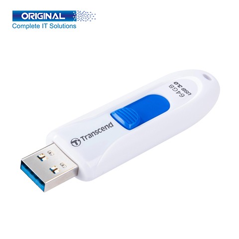 Transcend JetFlash 790 64GB USB 3.1 Gen 1 White Pen Drive