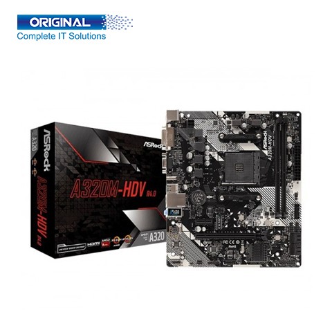 ASRock A320M-HDV R4.0 DDR4 3rd Gen AMD AM4 Socket Motherboard