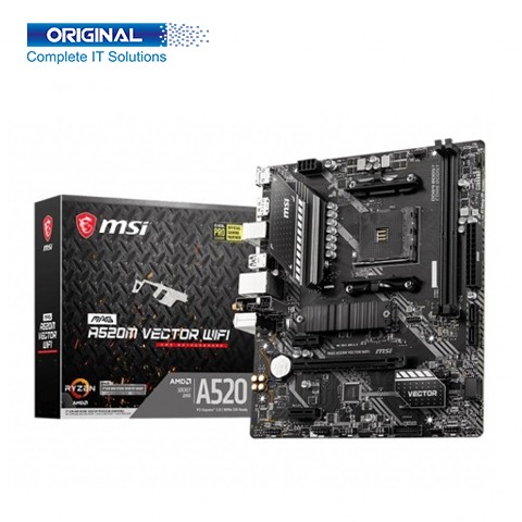 MSI MAG A520M Vector WiFi 3rd Gen AM4 Micro ATX Motherboard
