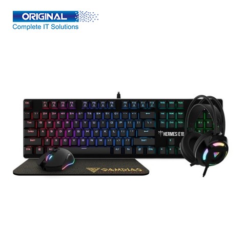 Gamdias Hermes  E1B 4-IN-1 Gaming Keyboard Mouse Headset Combo