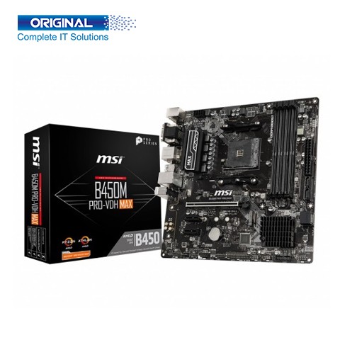 MSI B450M PRO-VDH Max DDR4 AMD AM4 Socket Gaming Motherboard